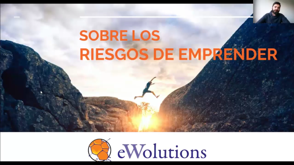 Captura grabación charla "Sobre los riesgos de emprender"